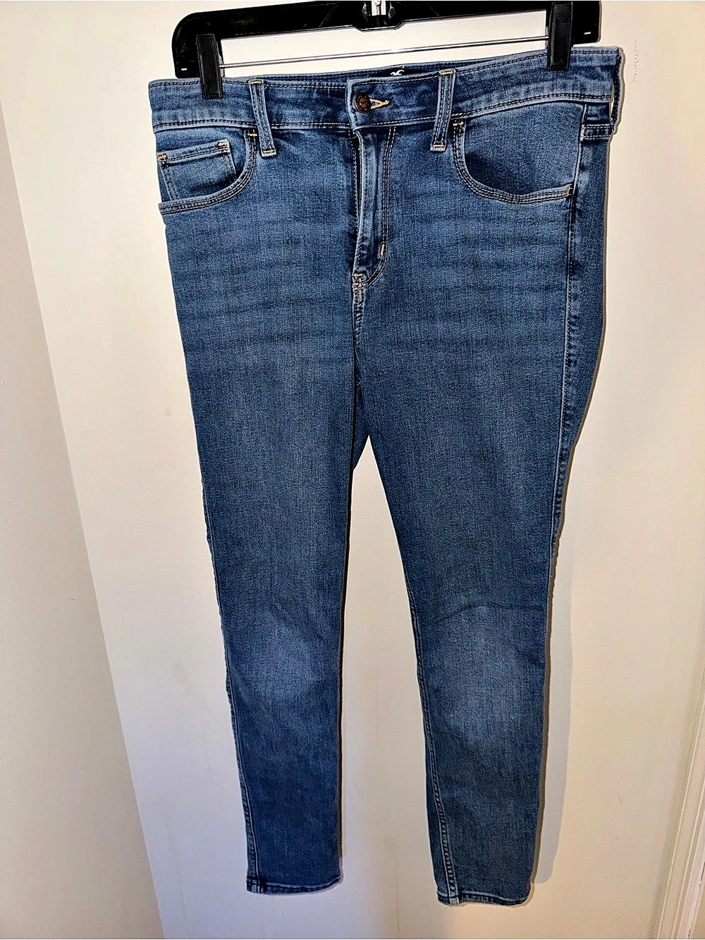 Hollister High-Rise Super Skinny Jeans Blue Jeans Waist 29